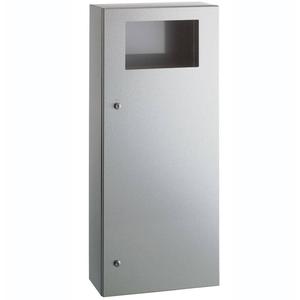Bobrick B-35649 Commercial Restroom Sanitary Waste Bin, 45 L, Surface-Mounted, 17-3/8" W x 40-1/8" H, 8-7/16" D, Stainless Steel New Arrival Cheap Pice
