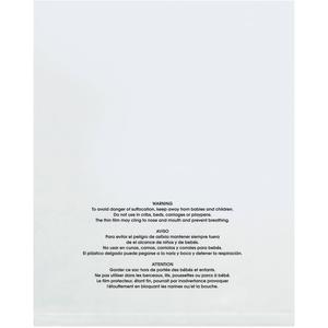 14 x 20 - 2 Mil Flat Suffocation Warning Poly Bags 1000/Case Free Shipping Best Place