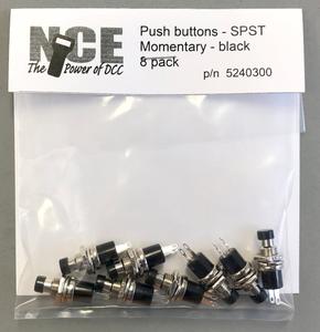 300 NCE / 8 pack N.O. Momentary SPST Pushbutton Black  (SCALE=ALL) Part # 524-300 Deals Cheap Online