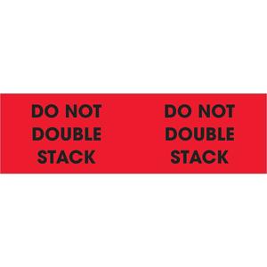 3 x 10" - "Do Not Double Stack" (Fluorescent Red) Labels 500/Roll Cheap Sale 2025 New