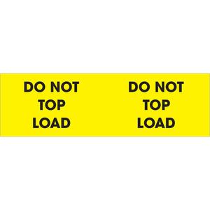 3 x 10" - "Do Not Top Load" (Fluorescent Yellow) Labels 500/Roll Outlet New Arrival