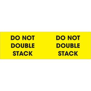 3 x 10" - "Do Not Double Stack" (Fluorescent Yellow) Labels 500/Roll From China Sale Online