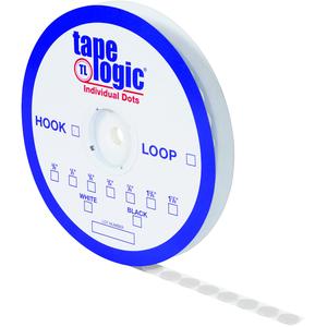 1/2" White Loop Individual Tape Dots 1440/Case Cheap Affordable