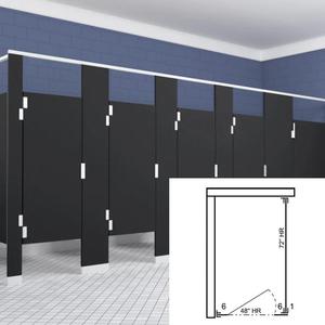 Scranton Hiny Hiders Toilet Partition (Plastic) 1 In Corner (36"W x 61-1/4"D) IC13660-PL-SCRANTON Outlet Locations Cheap Online