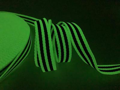 Exclusive! Lime and Black Glow in the Dark  1” Webbing Cheap Affordable