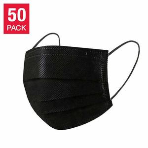 Guoyan 3-Ply Black Disposable Face Mask 50 pk. Clearance Genuine