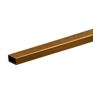 Rectangular Brass Tube: 1/8" X 1/4" x 0.014" Wall x 12" Long (1 Piece) Outlet Nicekicks