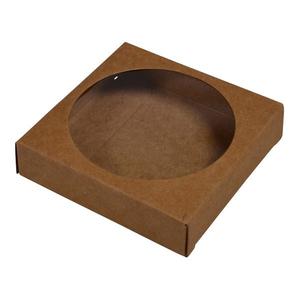SAMPLE - One Cookie Box - Kraft Brown Box with Clear Window (Brown Inside) - Paperboard Clearance 2025 New
