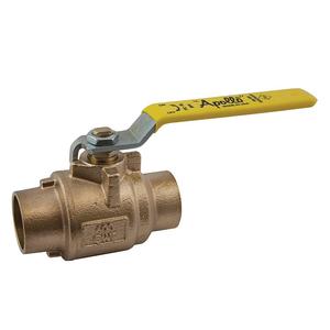 77CLF-240 Series 1" Full Port Sweat End Bronze Ball Valve with SS Ball and Stem Outlet Clearance