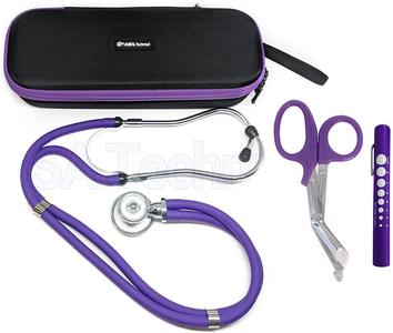 Dual Head Stethoscope with Matching Storage Case, EMT Shears and Pen Light - Assorted Colors Free Shipping Cheap Pice