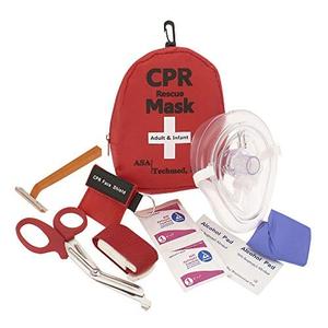 CPR Rescue Mask Pocket Resuscitator with One-Way Valve, Disposable Razor, EMT Shears, Tourniquet, Gloves and More Buy Cheap Footlocker