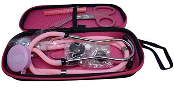 Dual Head Stethoscope with Matching Storage Case, Trauma Shears, Pen light, and Measuring Tape For Sale Finishline