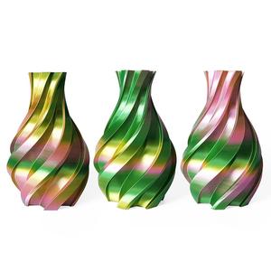 3DE Premium - PLA Silky - Tricolor Gold, Green and Pinkish - 1.75mm - 1kg Outlet Explore