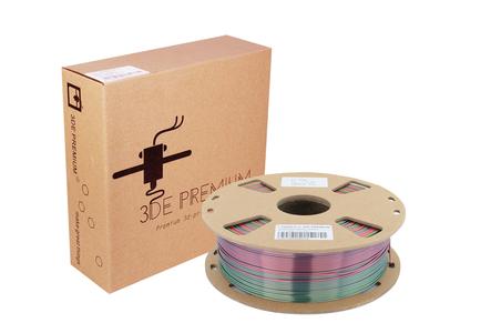 3DE Premium - PLA Silky - Sparkly Rainbow - 1.75mm - 1kg Big Discount For Sale