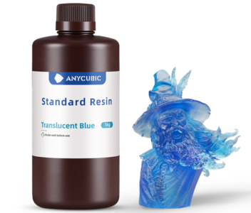 Anycubic Resin - Standard - Translucent Blue - 1L Outlet Marketable