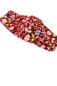 VELVET FLOWER EMBROIDERED FACE MASK LOUISE Sale New Styles