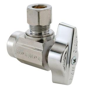 Angle Stop Valve 1/2 x 3/8 Inch Lead Free Brass Chrome Plated Quarter Turn Sweat x Compression Cheapest Pice