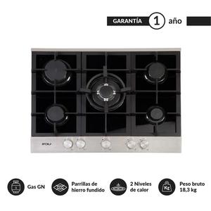 Encimera a Gas Natural 5 Quemadores 70cm Deluxe Chef FDV Outlet 2025 New