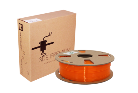3DE Premium - PLA Transparent - Orange - 1.75mm - 1kg Sale Clearance