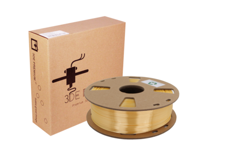 3DE Premium - PLA Silky - Yellow - 1.75mm - 1kg Clearance 2025