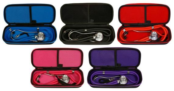 Professional Dual-Head Sprague Rappaport Stethoscope with Case - Assorted Colors Brand New Unisex