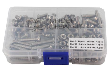 SpiderScrew Kit with Nuts - M4 - 80 pcs Cheap Pice Low Shipping Fee