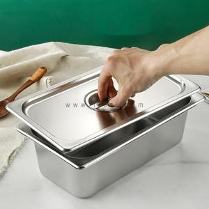 12.8 Inch 1/3 Stainless Steel 4 Inch Deep Food Pan with Lid SN1/3-4 Comfortable