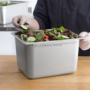 12.8 Inch 1/2 Stainless Steel 8 Inch Deep Food Pan with Lid SN1/2-8 Cheap Sale Footaction
