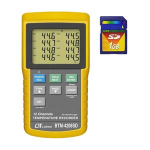 BTM4208SD 12 Channel Datalogger for Temperature Recording. SD Card memory Free Shipping Very Cheap