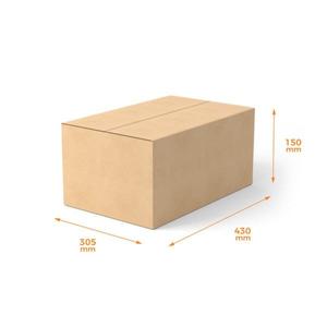 SAMPLE - RSC Shipping Carton AA4150 - 1C Kraft Brown Board (430 x 305 x 150mm) Outlet Exclusive