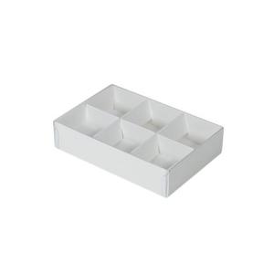6 Pack Chocolate Box with Clear Lid - Paperboard (285gsm) (Base, Insert & Clear Lid) Cheap Pice Wholesale