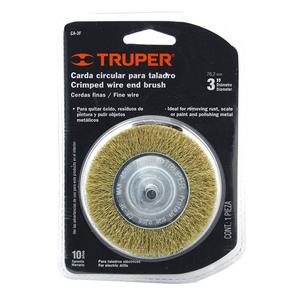 Truper Crimped Wire End Brush Coarse 3'' Cheap Nicekicks