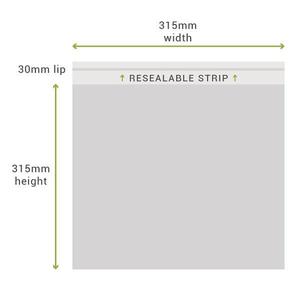 315m x 315mm   30mm Lip Clear Resealable Bags (100PK) Clearance Websites