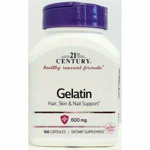 Gelatin 600 mg 100 Capsules by 21st Century Ebay Cheap Pice