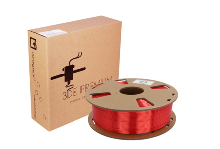 3DE Premium - PLA Silky - Red - 1.75mm - 1kg Outlet 2025