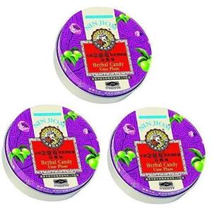 Nin Jiom Herbal Candy- 3 Tins (Ume Plum) Cheap Pice Store