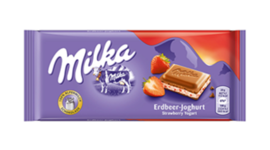 Milka Milk Chocolate Filled with Strawberry and Yogurt, 100g Cheap Sale Wholesale Pice