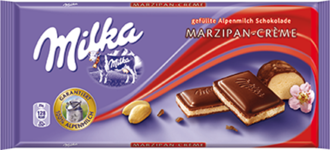 Milka Milk Chocolate with Marzipan Cream Filling, 100g Inexpensive Sale Online
