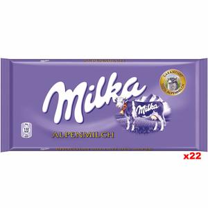 Milka Alpine Milk Chocolate, CASE (22 x 100g) Get To Buy For Sale