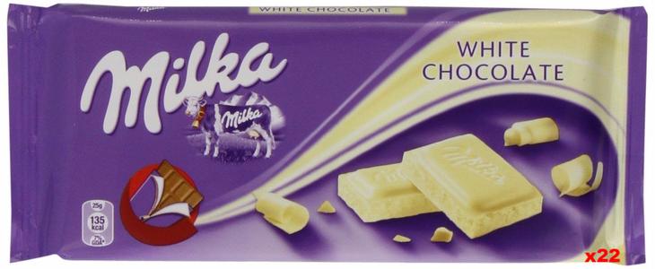 Milka White Chocolate, CASE (22 x 100g) Free Shipping Get To Buy