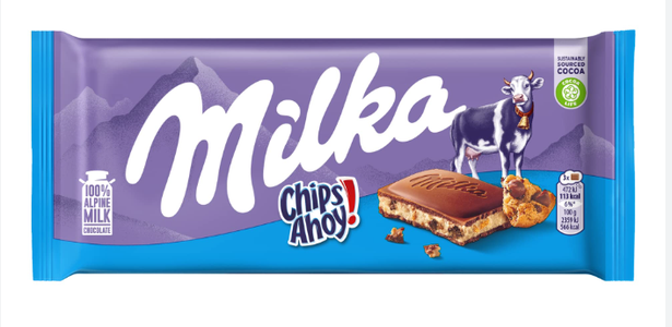 Milka Chips Ahoy Alpine Milk Chocolate Bar 100g Clearance Genuine