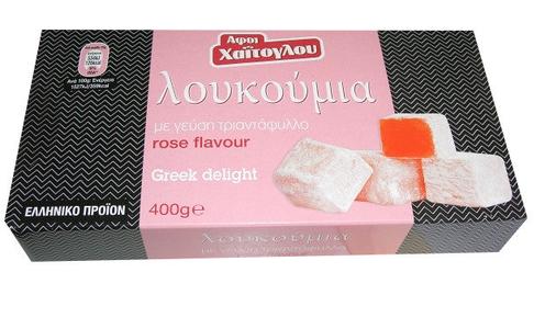 Loukoumi Greek Delight with Rose Flavor (Xaitoglou) 400g 2025 New For Sale