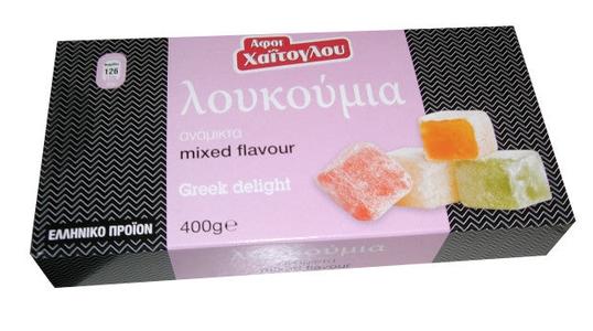 Loukoumi Greek Delight Mixed Flavors (Xaitoglou) 400g Free Shipping Low Pice