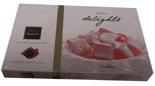 Loukoumi Delights with Rose Flavor (Cretamel) 300g Free Shipping Official