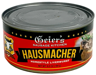 Liver Sausage, Hausmacher (geiers) 6.5oz Sale Top Quality