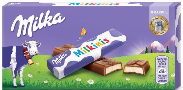 Milka Milkinis Milk Alpine Milk Chocolate with Milk Cream Filling 87.5g Free Shipping Sale Online