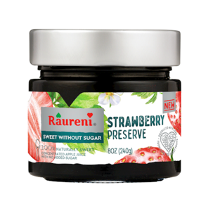 Strawberry Preserve (Raureni) - No Sugar Added, 8 oz (240g) Cheap Sale Genuine