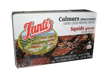 Squid Pieces in Ink Sauce (Fantis) 4 oz (110g) Clearance Great Deals