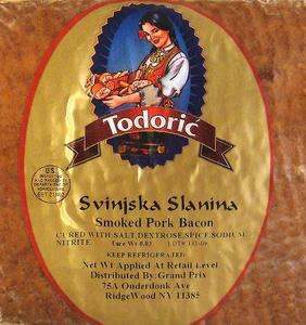 Smoked Pork Bacon (Todoric) approx. 1.2 - 1.5 lbs Sast Online