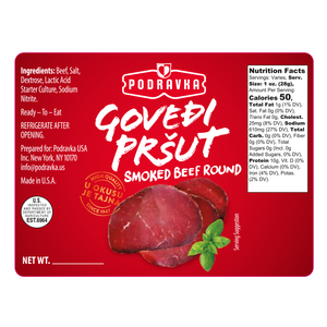 Smoked Beef Round, Govedi Prsut (Podravka) approx. 0.9 - 1.1 Lbs Buy Cheap 2025 New